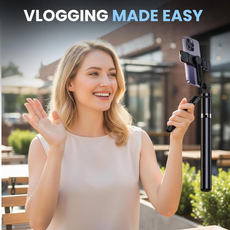 Close‑up of 360° rotating phone holder on the R16 selfie stick