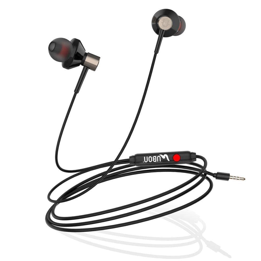 UBON UB-185A Noise Isolating Wired Earphones with Mic | Deep Bass & Clear Sound