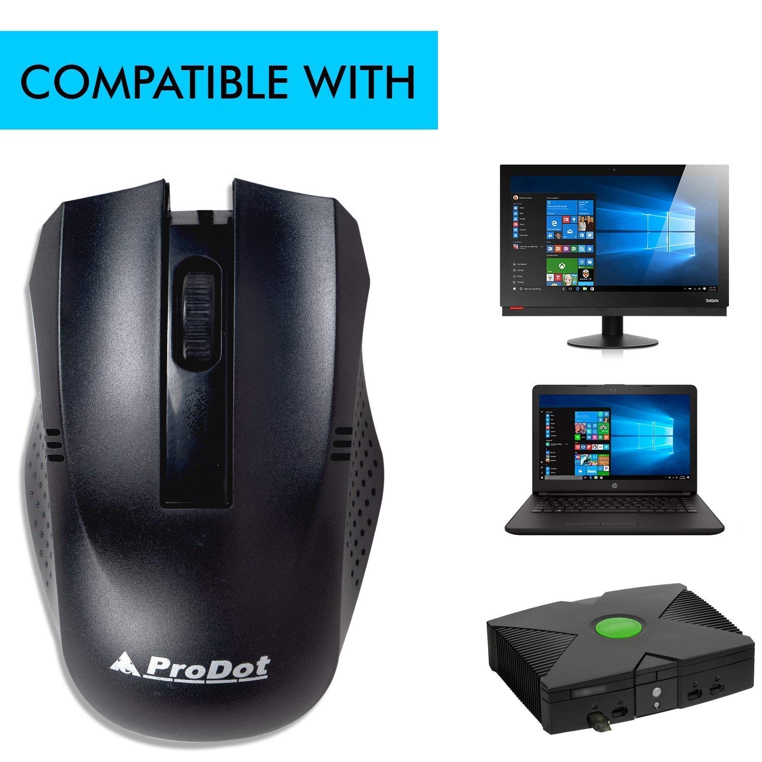 ProDot Universal MU253s USB 1000 DPI Wired Optical Mouse (Black)