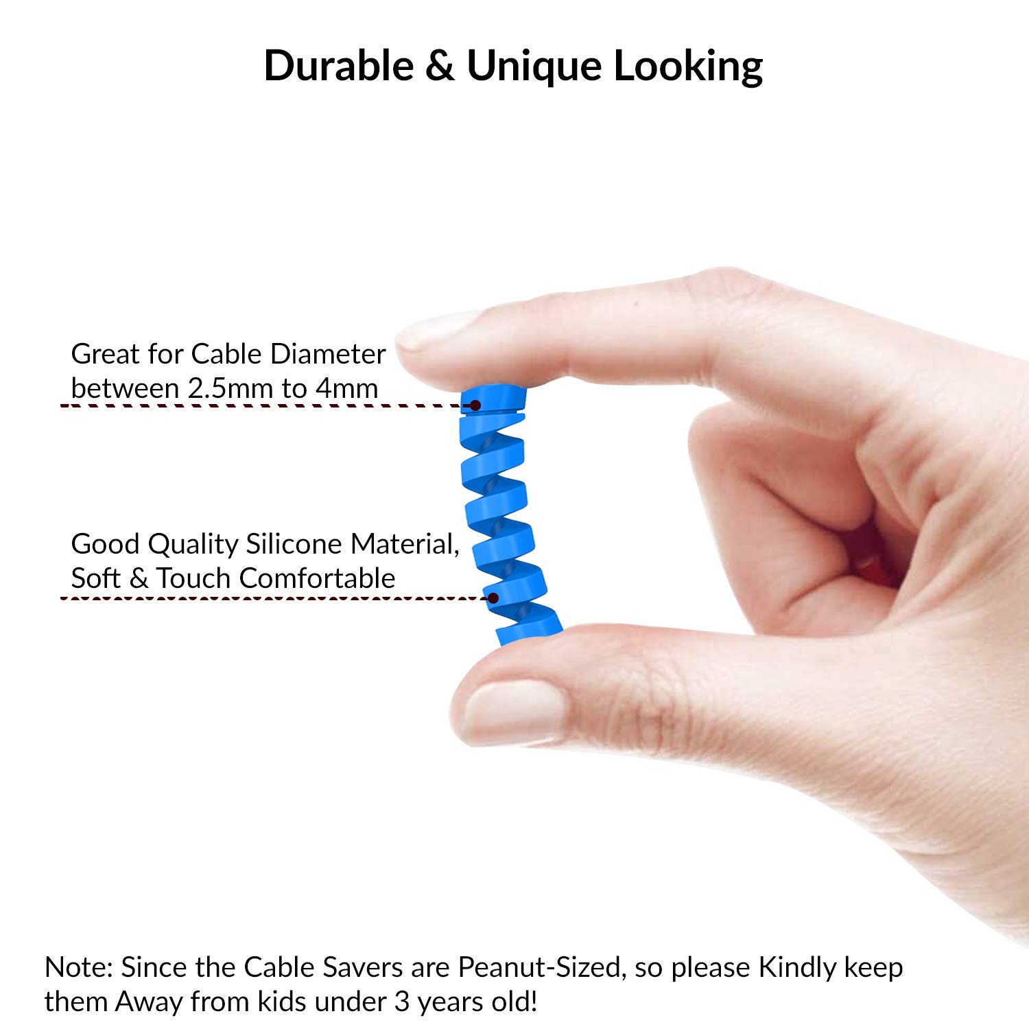 Spiral Cable Protector Wire Protector for All Charging able Cover Set of 3 (12 Pieces)