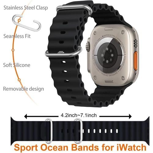 T800 Ultra Smart Watch 1.99 inch Infinite Display,Bluetooth Calling,Heart Rate Tracking, Sports Features (T800 Orange (Without SIM))