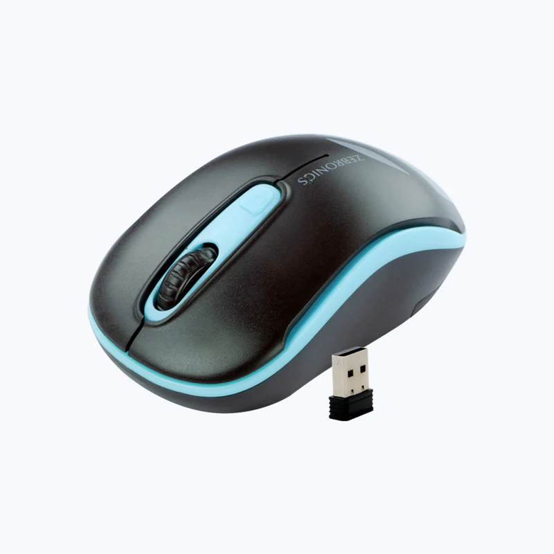 ZEBRONICS Zeb-Dash Wireless Optical Mouse  (2.4GHz Wireless, Black)