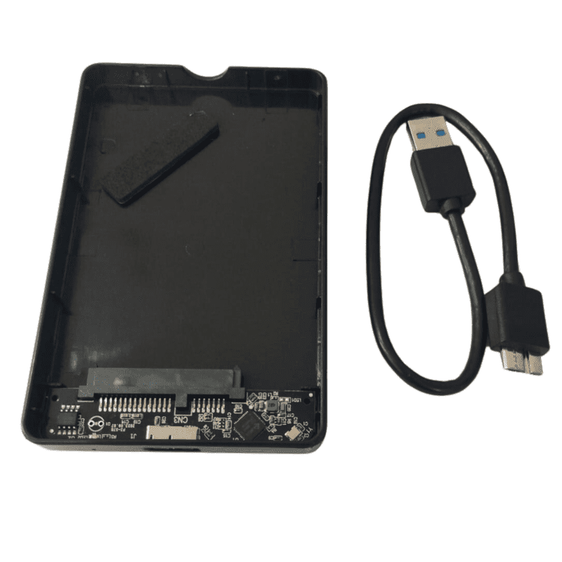 ADNET 2.5"(6.3cm) USB 3.0 HDD Enclosure Case Cover for SATA HDD | SATA HDD Enclosure High Speed USB 3.0 | Tool Free Installation | Black