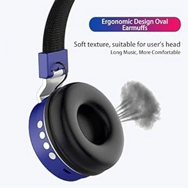 SH12 Bluetooth Headphone with SD Card Slot / with music and calling controls (Blue)