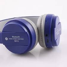 SH12 Bluetooth Headphone with SD Card Slot / with music and calling controls (Blue)