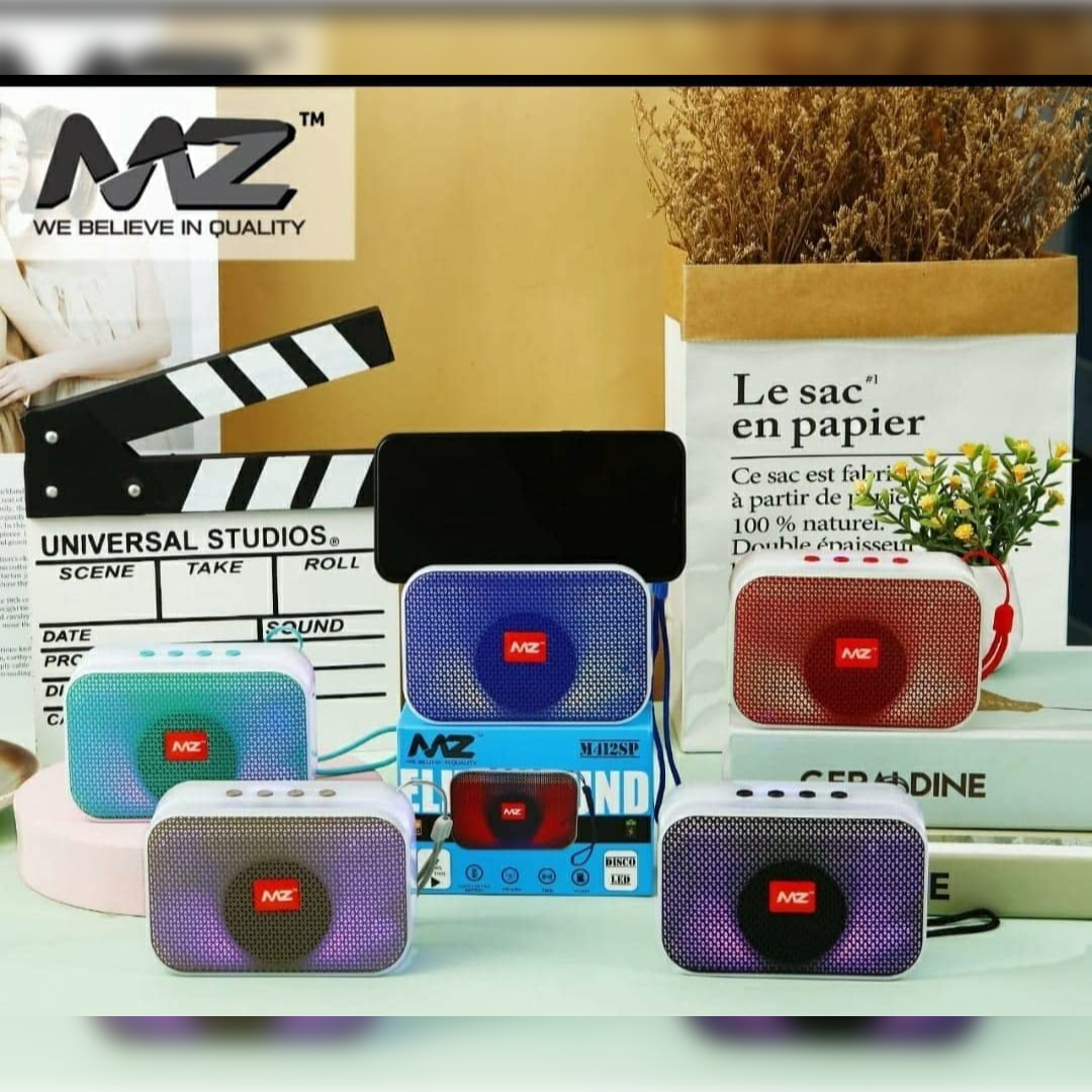 MZ Portable Bluetooth Speaker M412SP – High Bass, LED Light, FM, USB/TF, Best Budget Sound