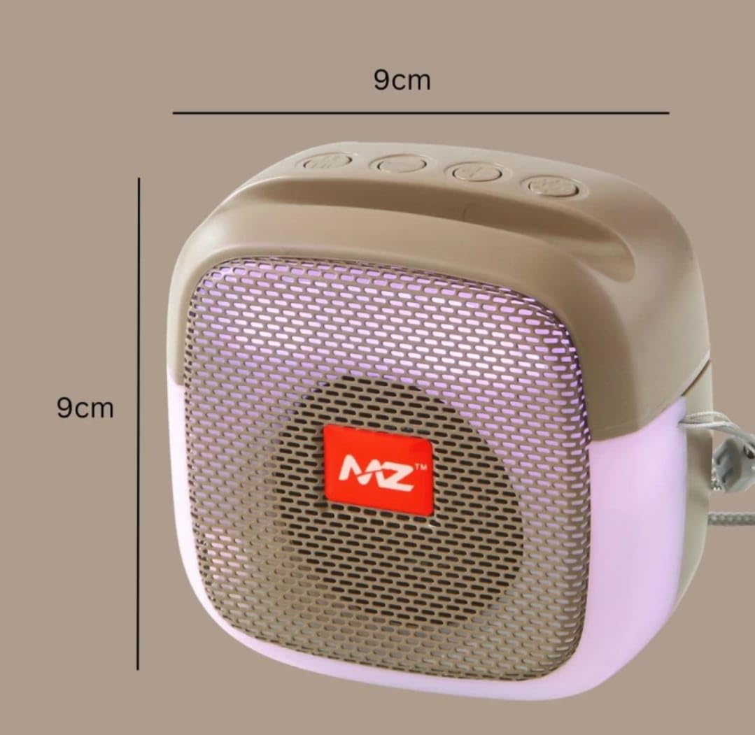 MZ M424SP Portable Bluetooth Speaker – 5W Stereo, Disco LED, FM, USB/TF/AUX, High Bass Sound