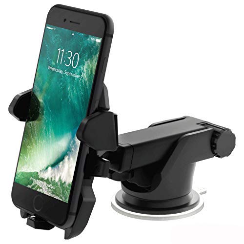 Long Neck One-Touch Car Mount – 360° Adjustable Dashboard & Windshield Mobile Holder